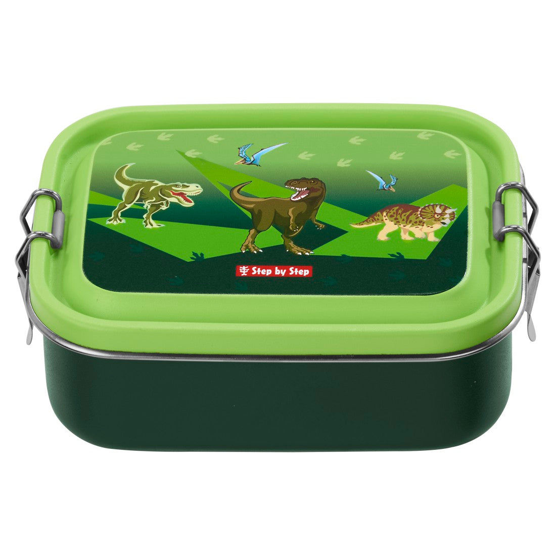 Step by Step Edelstahl Lunchbox Dino - Bild 1