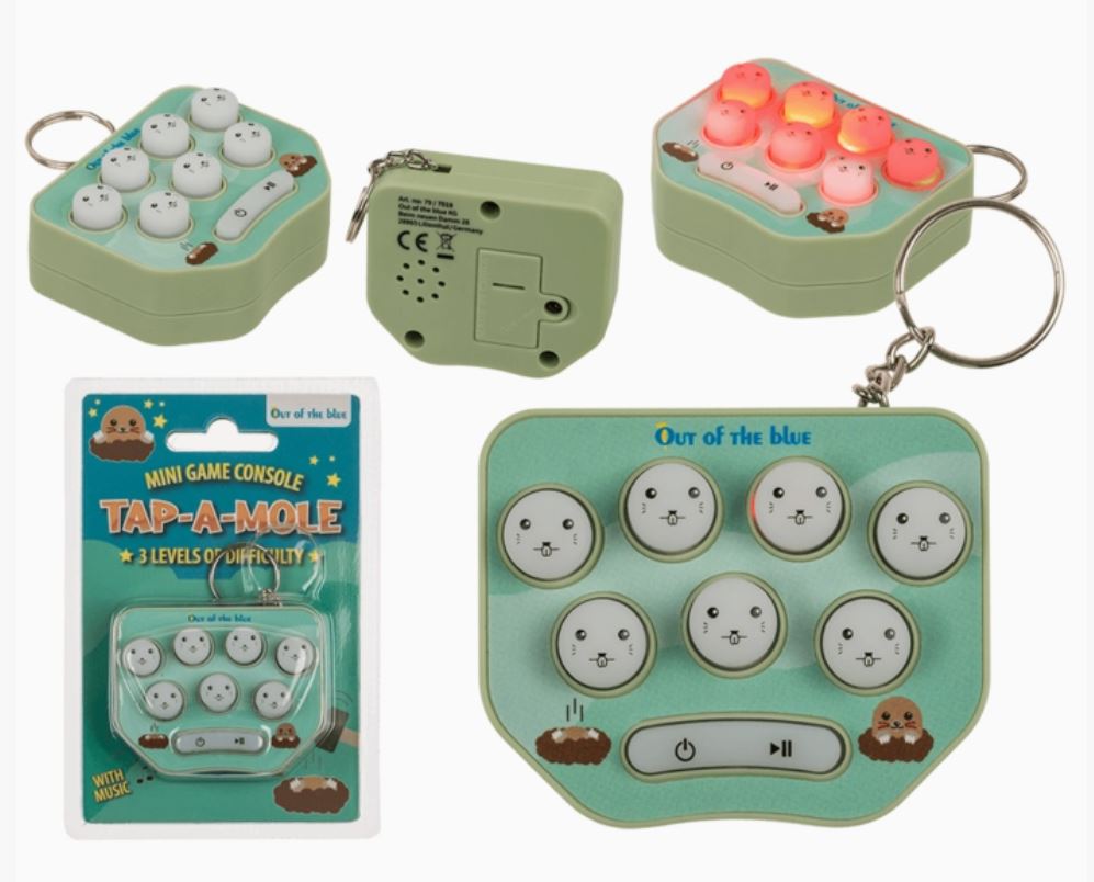 Mini-Spielkonsole mit Schlüsselanhänger „Tap a Mole“ - Bild 1