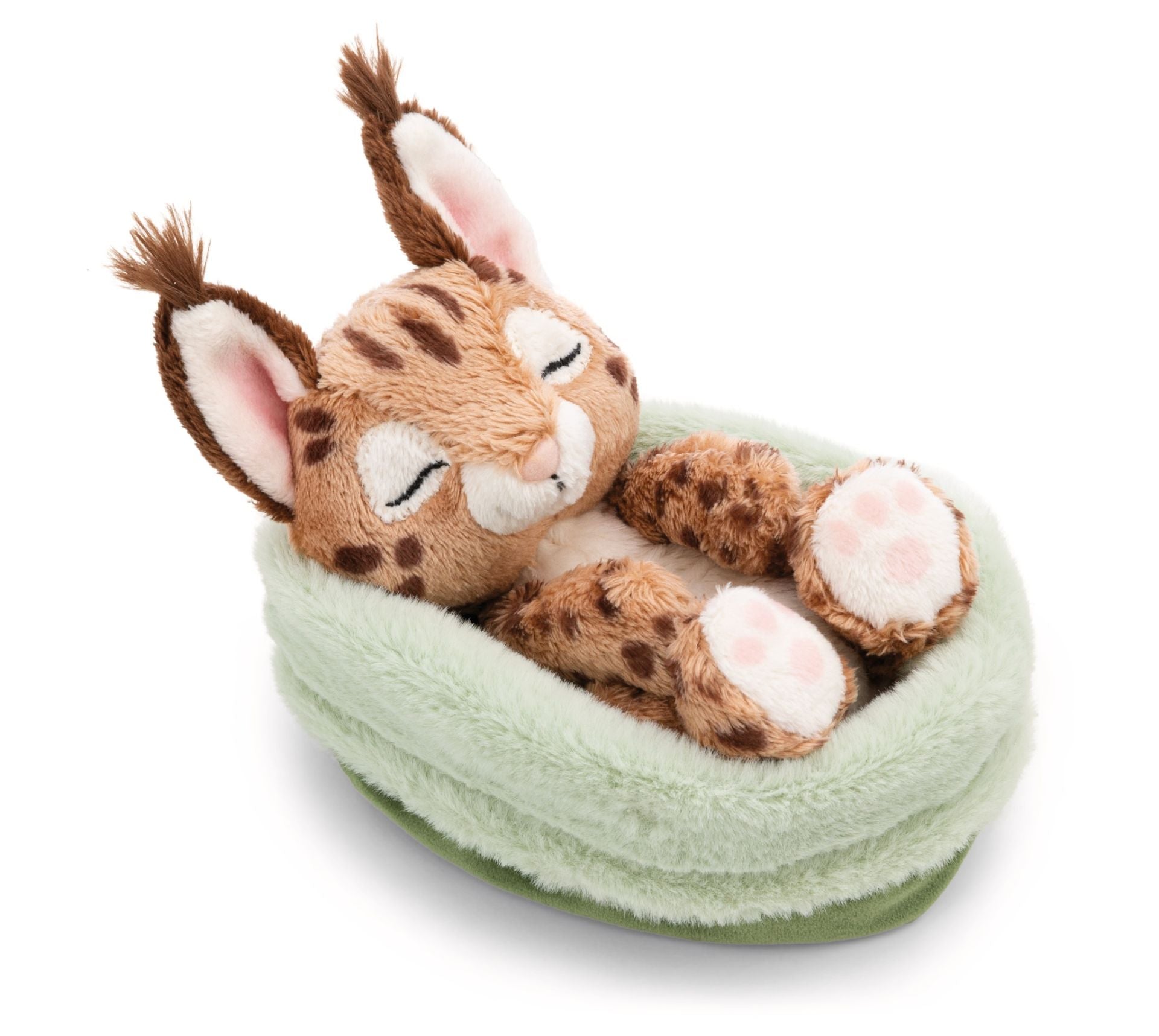 Nici Sleeping Pets Karakal-Baby im hellgrünen Körbchen - Bild 1