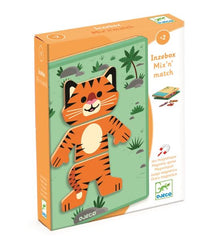 Djeco Inzebox Mix’n’match – Magnetspiel mit 8 Tieren zum Kombinieren