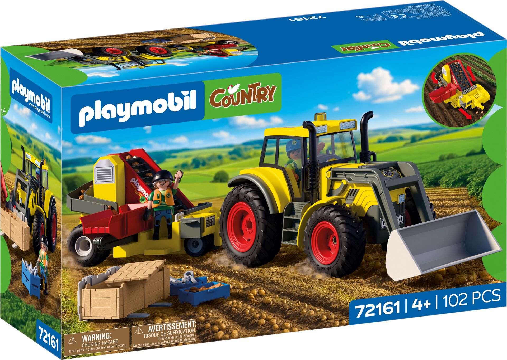 PLAYMOBIL Grosser Traktor mit Kartoffelroder 72161 - Bild 1