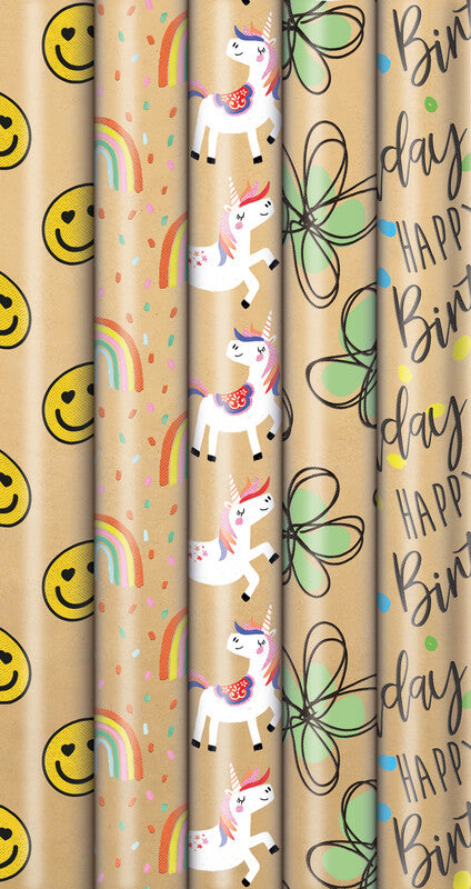 Zoewie Geschenkpapier Everyday Eco Fun 70 cm x 1,5 m - Bild 1