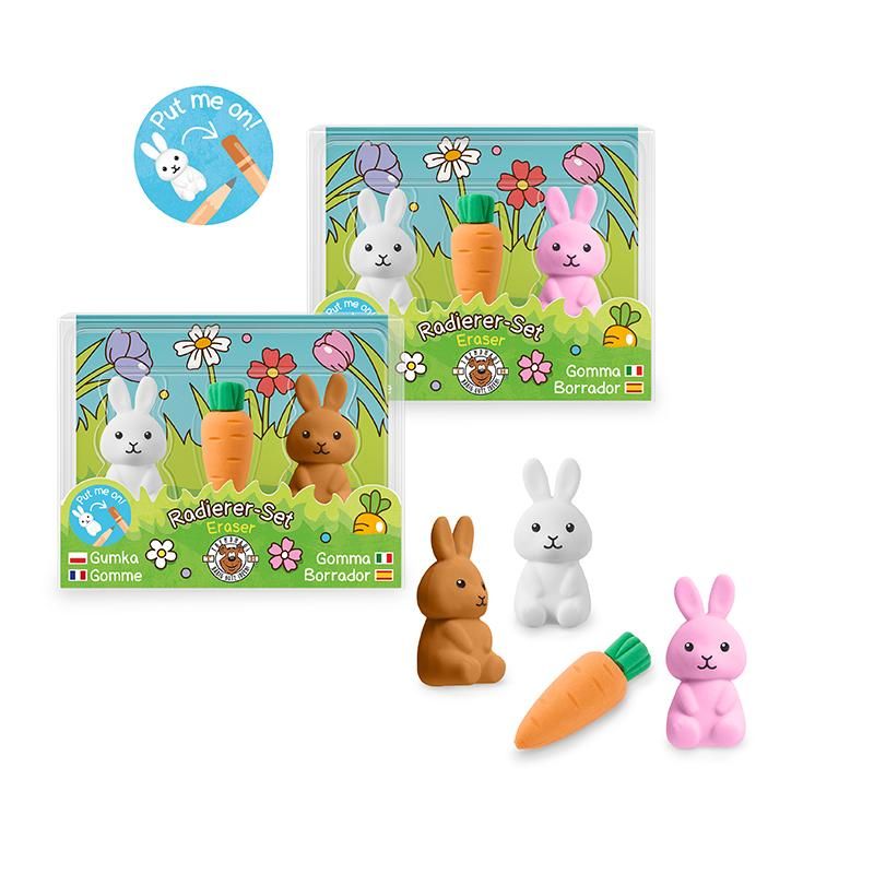 Radierer Hase & Karotte 3er- Set - Bild 1