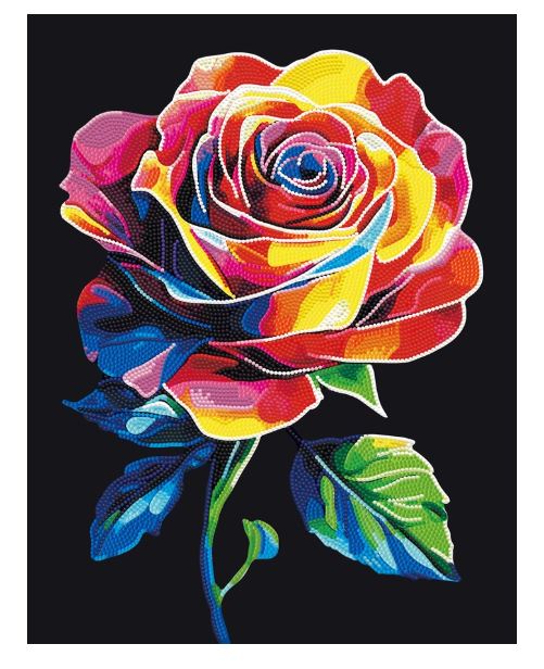 Diamond Painting Neon Rose - Bild 1