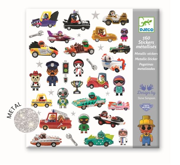 Sticker Metallic Crazy Motors - Bild 1