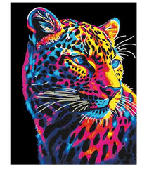 Diamond Painting Neon Leopard