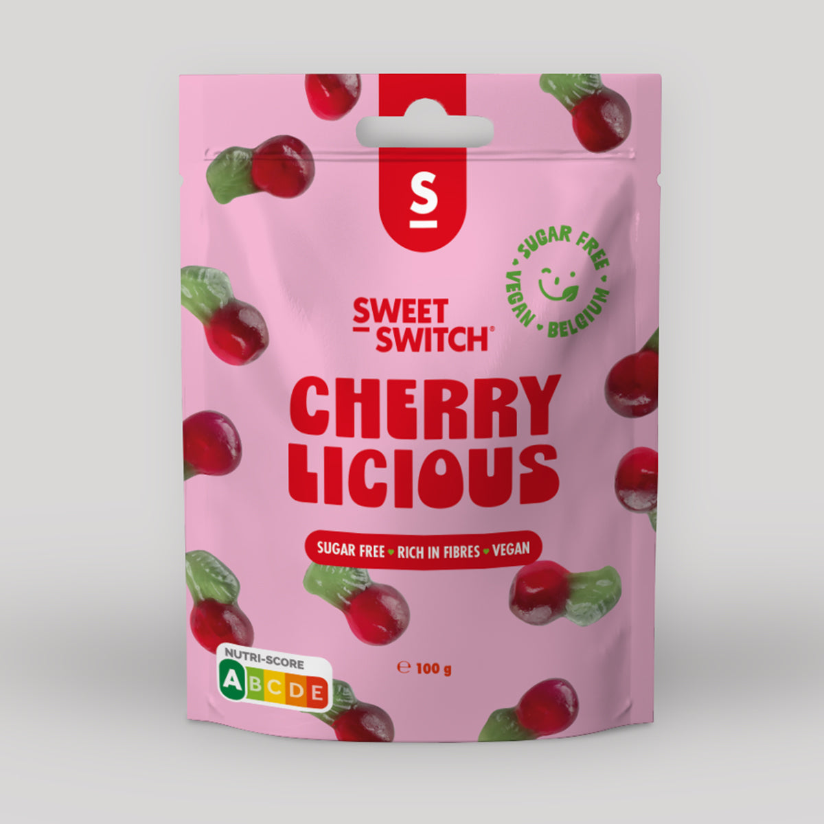 Cherry Licious zuckerfreie Fruchtgummis mit Kirschgeschmack, 100 g - Bild 1