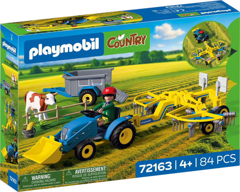 PLAYMOBIL Kleiner Traktor mit Heuschwader 72163