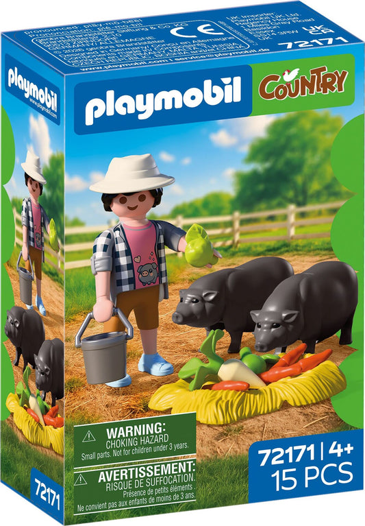 PLAYMOBIL Landwirt mit Hängebauchschwein 72171