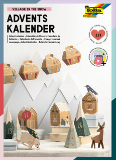 Folia Adventskalender Bastelset Village in the snow