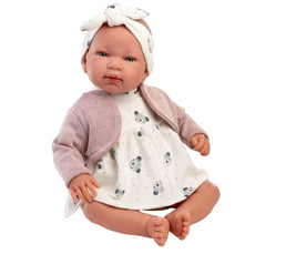 Llorens Kleiderset Bär weiss 44cm