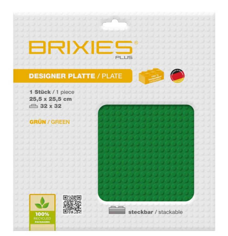 BRIXIES PLUS Bodenplatte 32x32 Basic grün - Bild 1