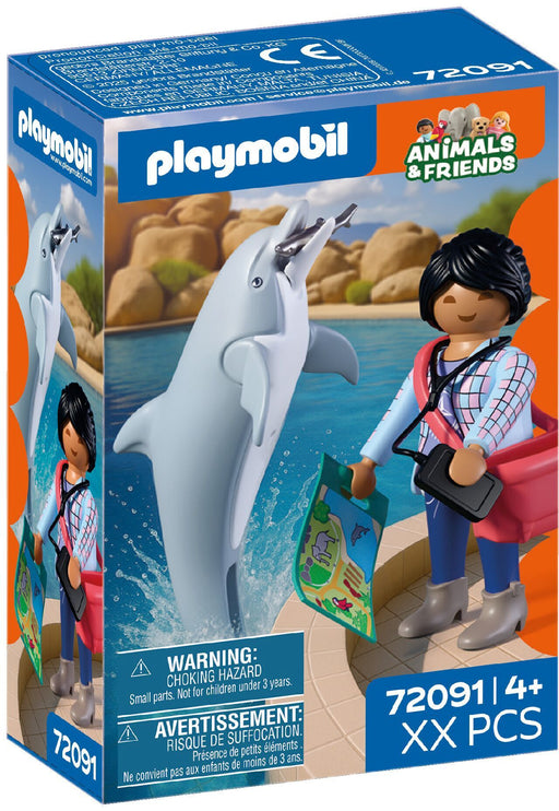 PLAYMOBIL Animals & Friends: Zoo: Delfin und Besucherin 72091