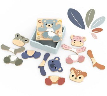 Holzpuzzle Mix & Match Tiere