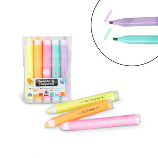 Highlighter- & Stempelstift 5er-Set