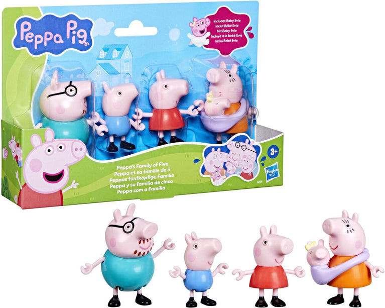 Peppas fünfköpfige Familie Figurens