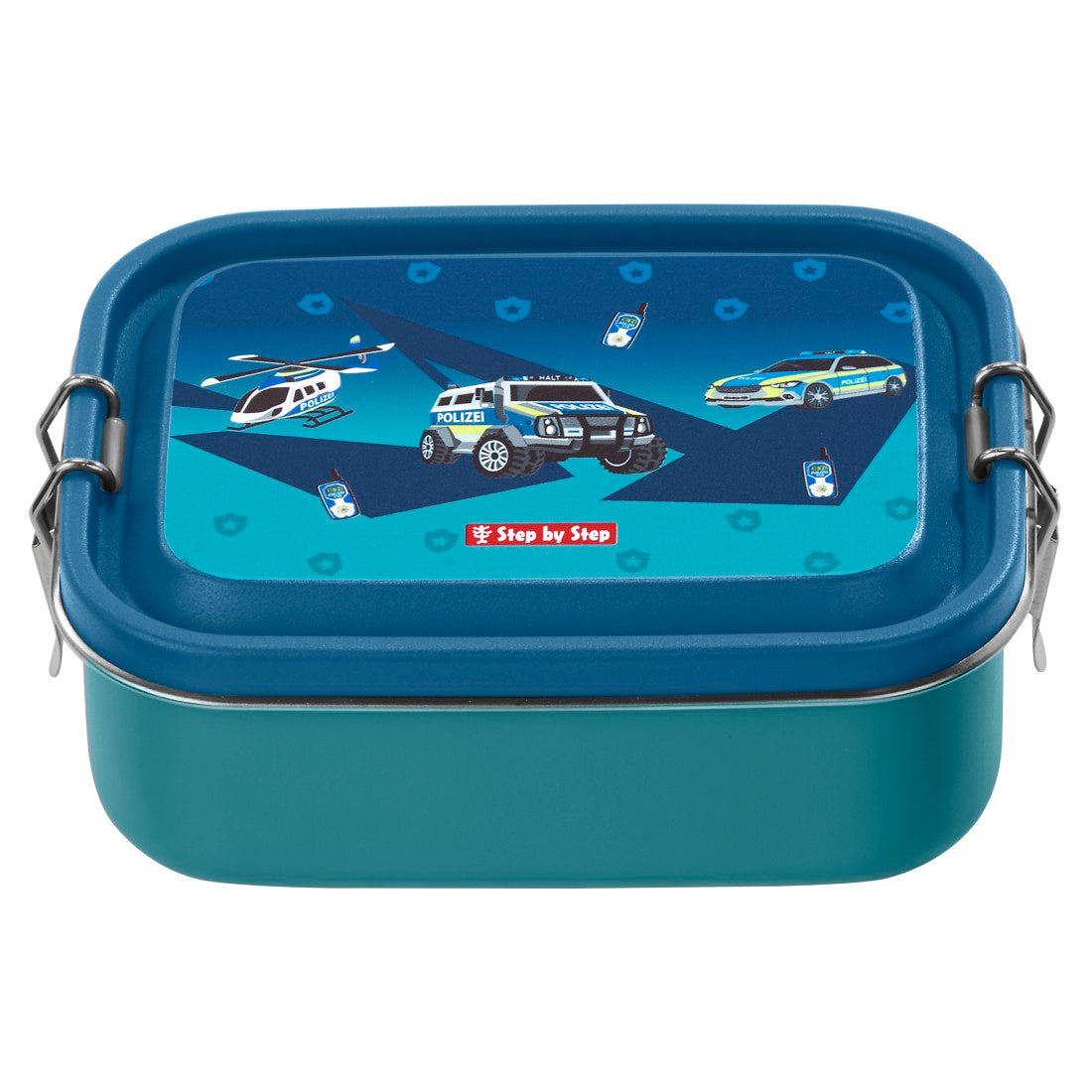 Step by Step Edelstahl Lunchbox Polizei - Bild 1