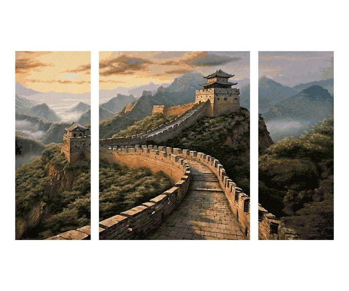 Schipper Die Chinesische Mauer Malen nach Zahlen Triptychon 50x80cm