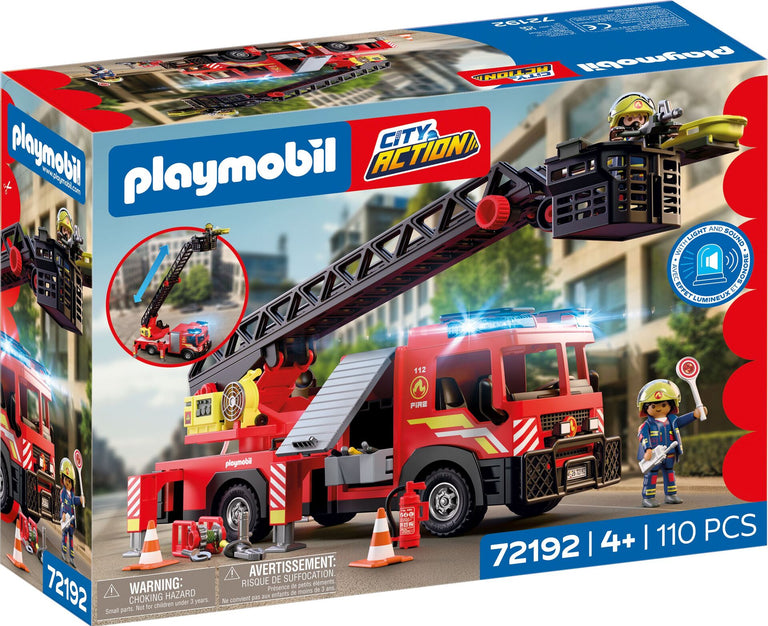 PLAYMOBIL City Action Feuerwehr-Leiterfahrzeug 72192