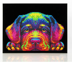 Diamond Painting Neon Hundewelpen