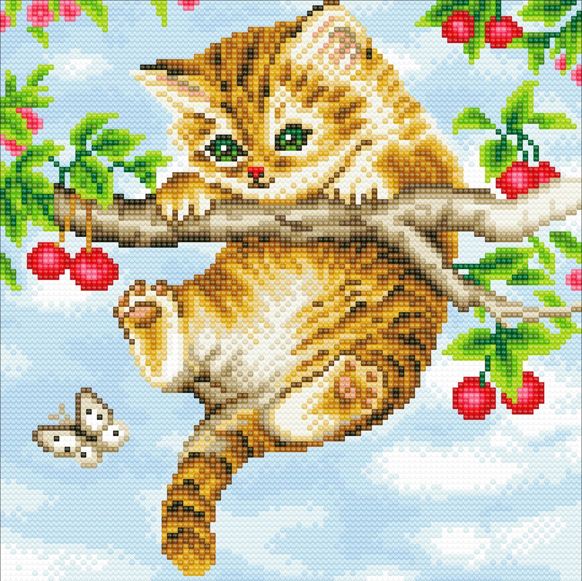 Crystal Art Kätzchen 30 x 30cm - Bild 1