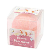 Badekugel mit Schafmilch 125g : Einhorn Badezauber Blütenzauber