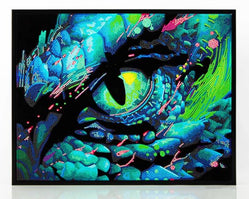 Diamond Painting Neon Drachenauge