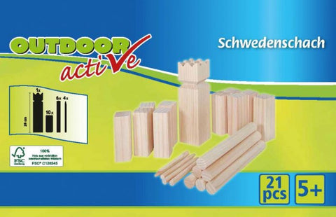 Outdoor active Kubb Schwedenschach 21-teilig