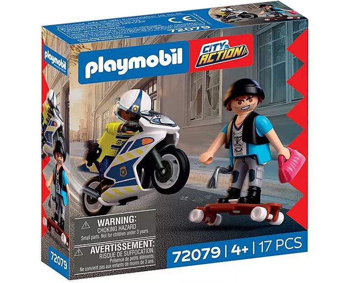 PLAYMOBIL City Action Verfolgungsjagd mit Motorrad 72079 - Bild 1