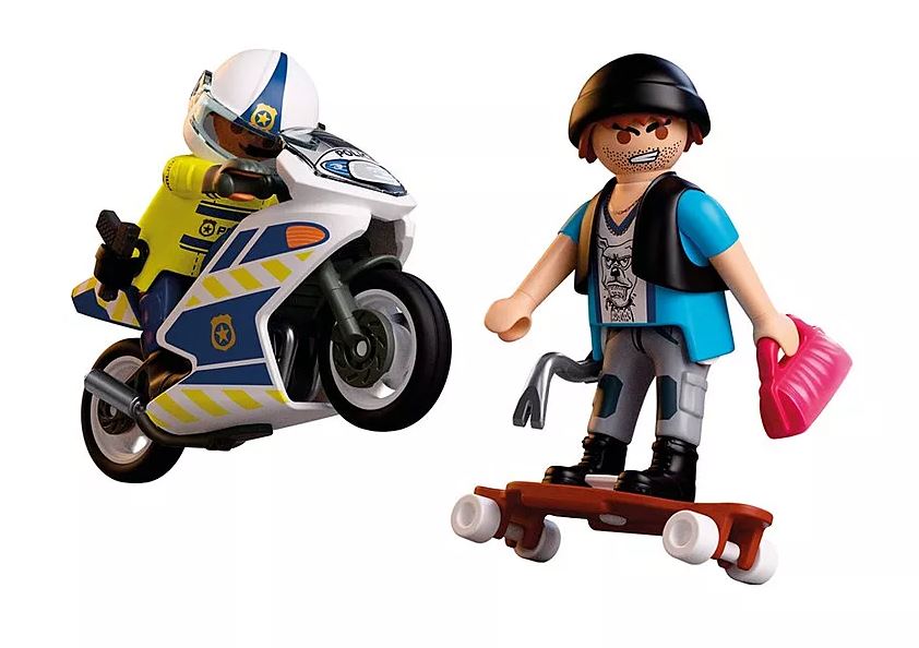 PLAYMOBIL City Action Verfolgungsjagd mit Motorrad 72079 - Bild 3