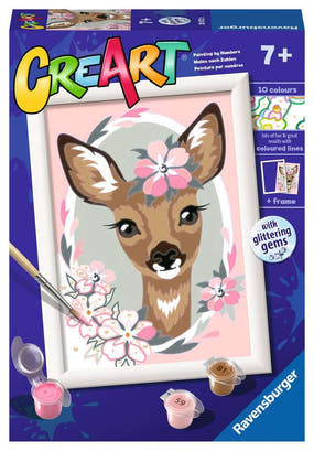 Verpackung CreArt Delightful Deer 20072 mit Rehkitz und Blütenkranz