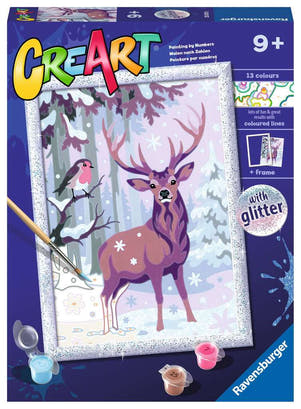 Verpackung CreArt Festive Friends 20078 mit Hirsch im Winterwald