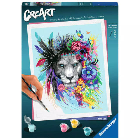 CreArt Boho Lion 20130: Verpackung Malen nach Zahlen mit Löwenmotiv