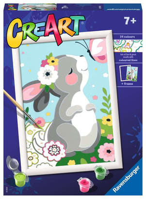 CreArt Beautiful Bunny 20179, Verpackung mit Häschen im Blumenkranz