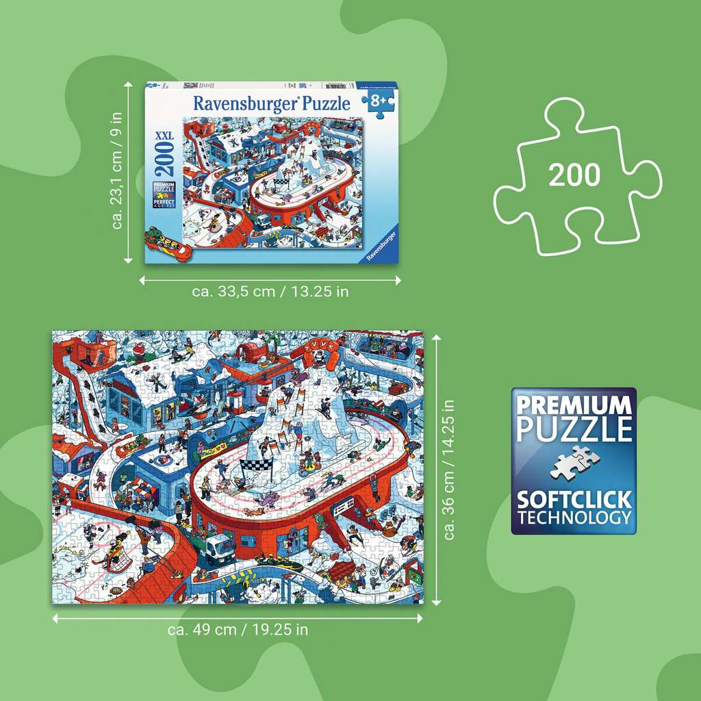 Puzzle 200 Teile Trubel im Winterdorf 04.265 - Bild 3