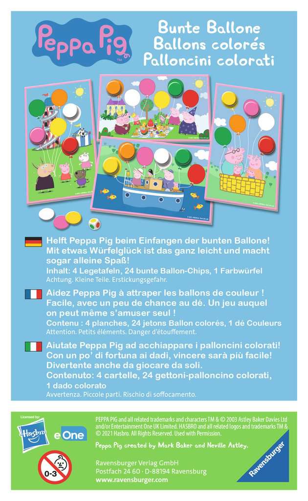 Ravensburger Kartenspiel Peppa Pig Bunte Ballone 20.853 - Bild 2