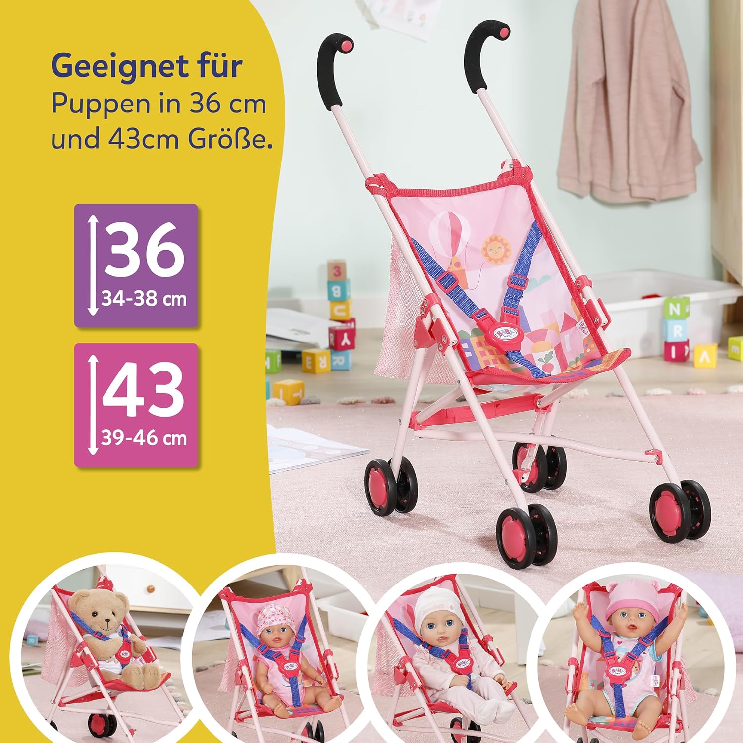BABY born Buggy Stroller mit Bag - Bild 4