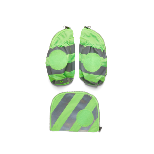 Ergobag Fluo Zip Set mit Reflektor und Seitentaschen grün - Bild 1