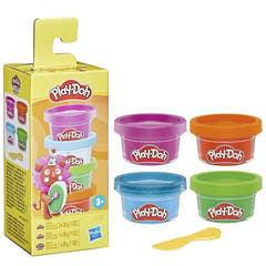 Play-Doh Mini Color Pack mit Löwen-Motiv, vier Dosen und Knetmesser