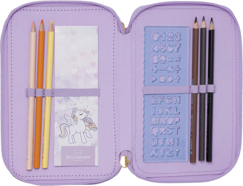 Beckmann Schüleretui 3-fächrig Classic Unicorn Princess Purple - Bild 4