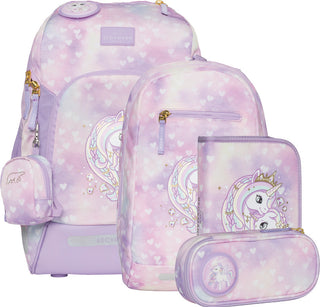 Beckmann Rucksack-Set Air FLX Unicorn Princess Purple