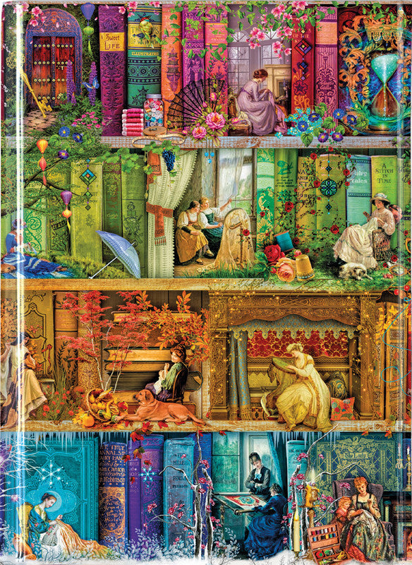 FLAME TREE Notizbuch A6 mit Magnetverschluss Stitch in time - Bild 1