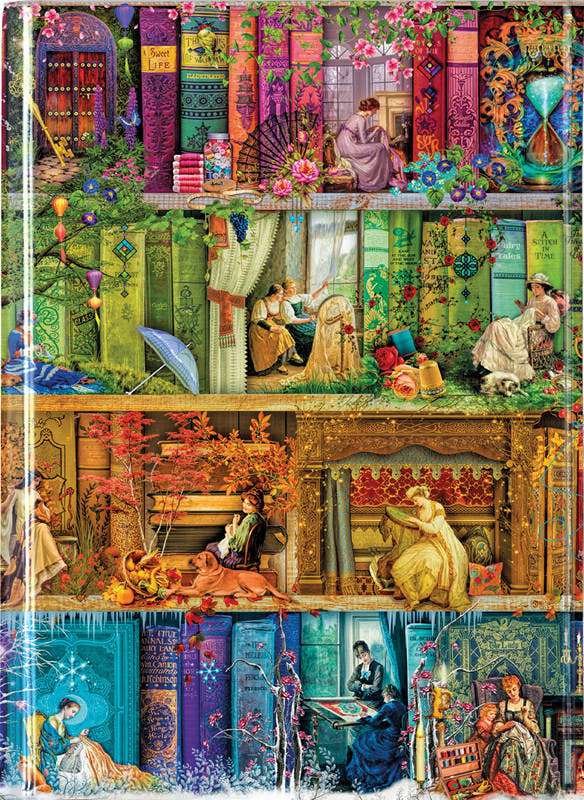 FLAME TREE Notizbuch A6 mit Magnetverschluss Stitch in time - Bild 1