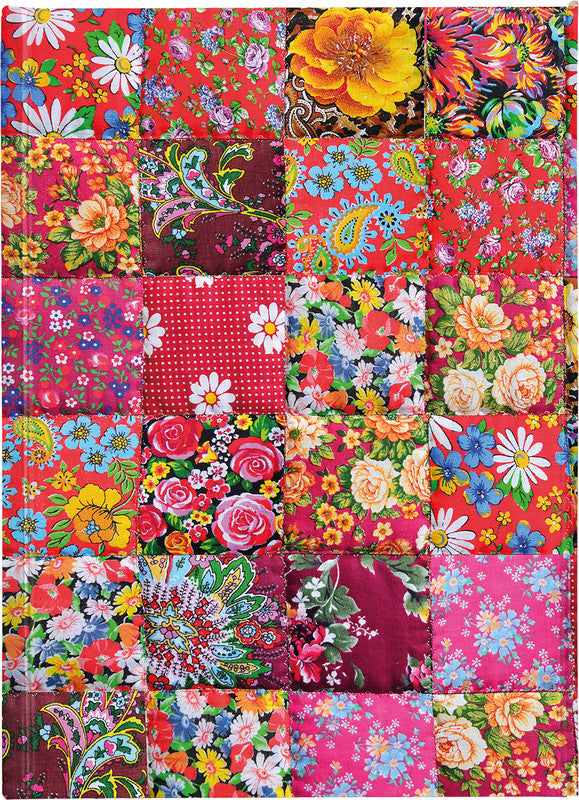 FLAME TREE Notizbuch A5 mit Magnetverschluss Floral Patchwork - Bild 1