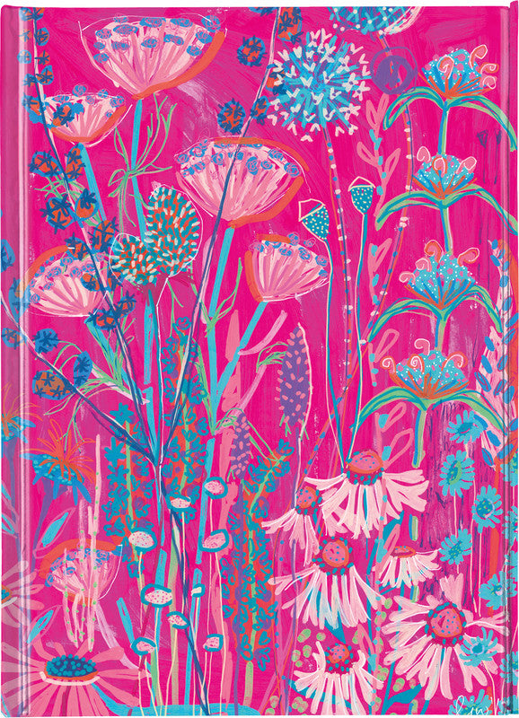 FLAME TREE Notizbuch A5 mit Magnetverschluss Pink Garden House - Bild 1