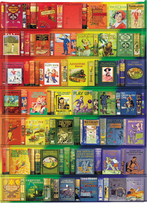 FLAME TREE Notizbuch A5 mit Magnetverschluss Rainbow Shelves - Bild 1