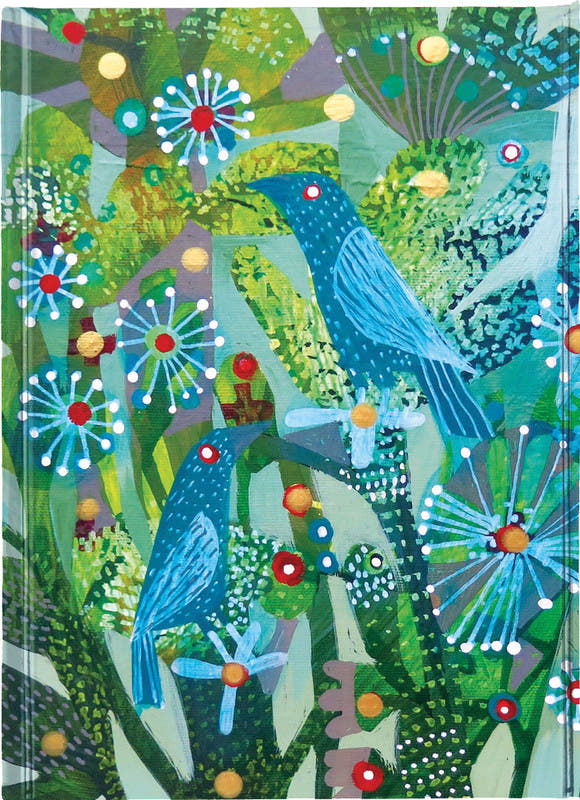 FLAME TREE Notizbuch A5 mit Magnetverschluss Three Starliings - Bild 1