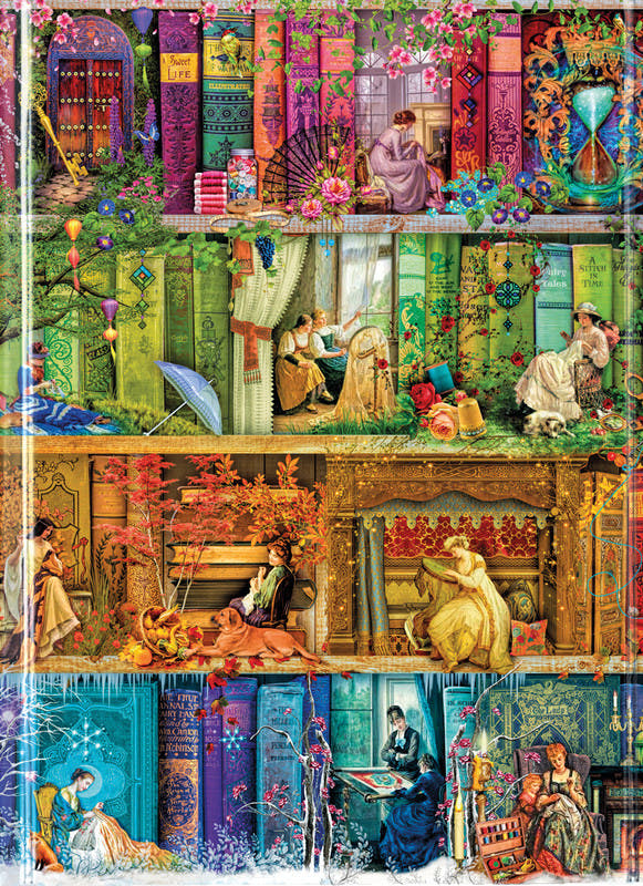 FLAME TREE Notizbuch A5 mit Magnetverschluss A Stitch in Time - Bild 1