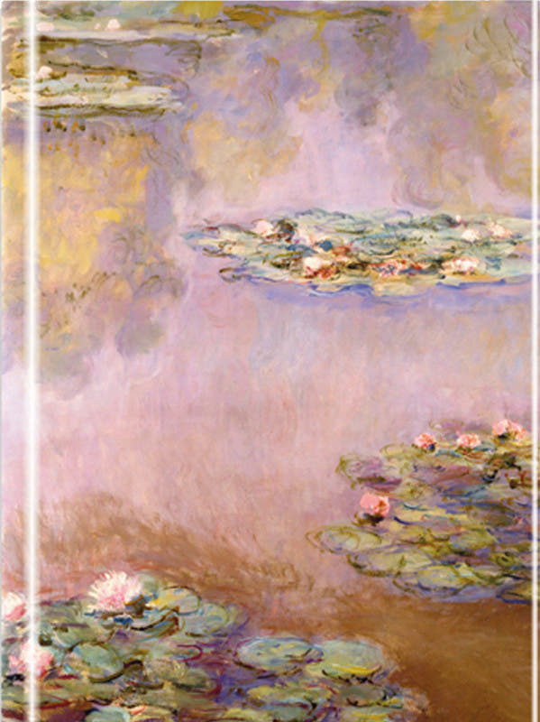 FLAME TREE Notizbuch A5 mit Magnetverschluss Waterlilies - Bild 1