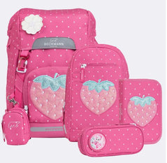 Beckmann Schulrucksack Classic 6-teiliges Set Strawberry